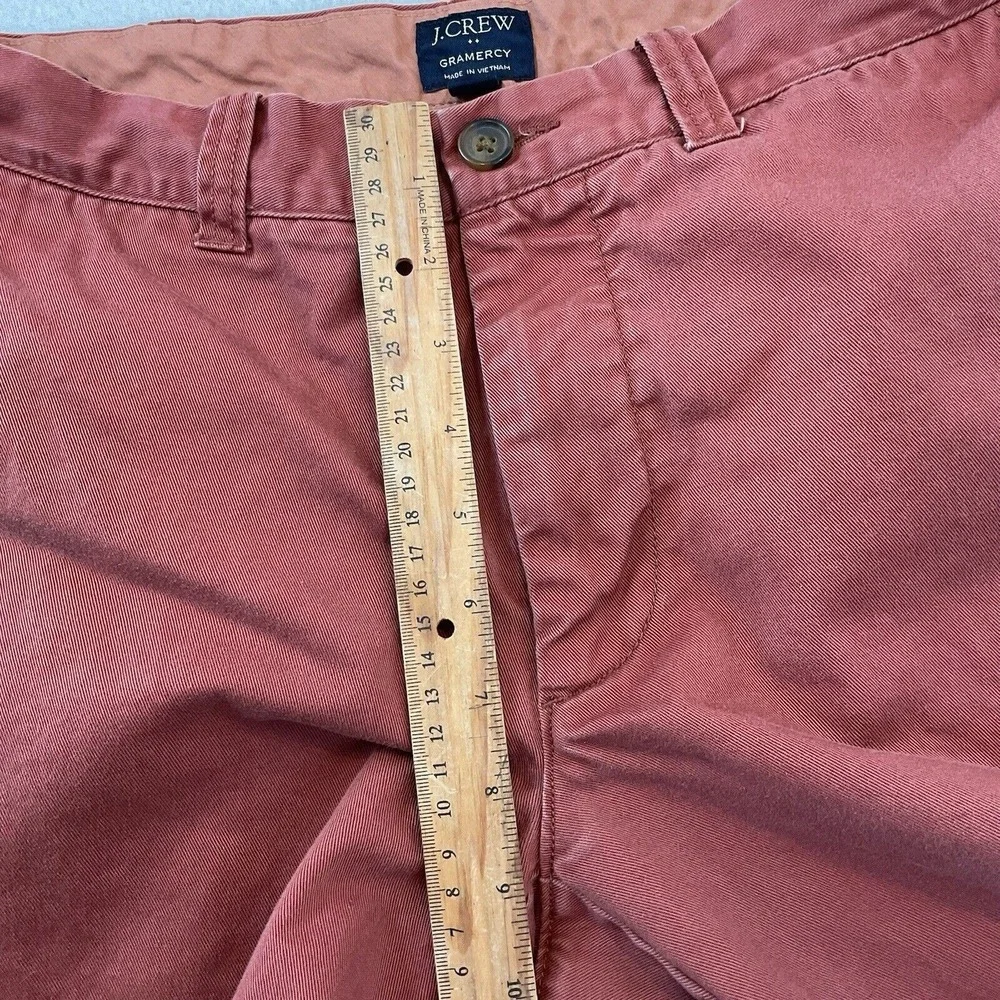 J Crew Gramercy Shorts Men's‎ 30 Rust Red Flat Front Chinos Cotton Casual
